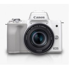 Canon EOS M50 Kit (EF-M15-45 IS STM & EF-M55-200 IS STM) Mirrorless Camera (White)